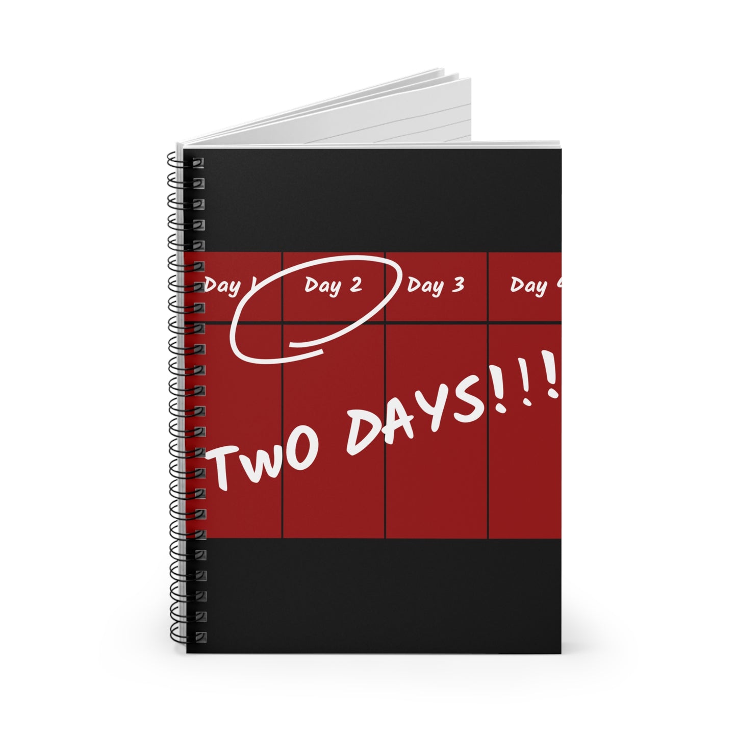 "two days!!!" notebook